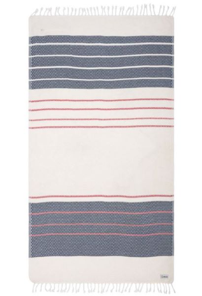 le bos Sand Cloud Zimmer Stripe- Dobby Zipper Pocket Beach Towel WSU23TOW012NATR