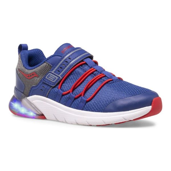 le bos Saucony Navy/Red Flash Glow 2.0 Children's Sneakers SK265063