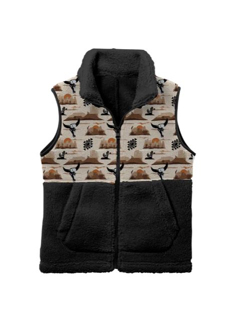 le bos Shea Baby Black Desert Sky Toddler Fleece Vest FLVEST17