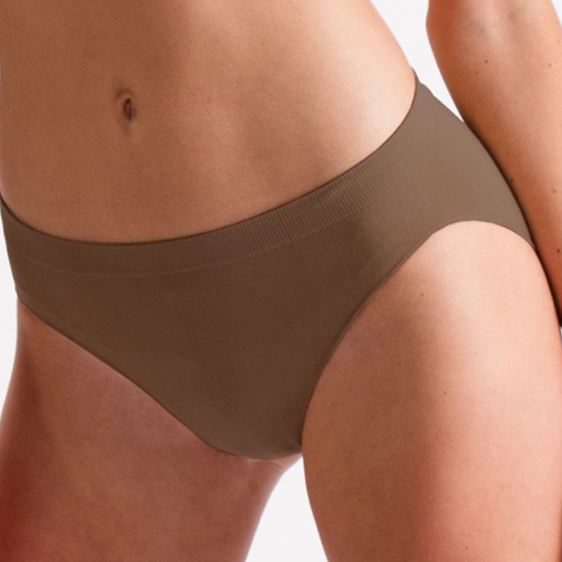 le bos Silky Dark Nude Seamless High Cut Brief in Adult Sizes SHDUBF-DKNUDE