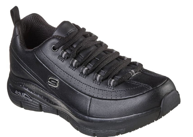 le bos Skechers Black Arch Fit SR Trickel II Ladies Work Sneakers 108053