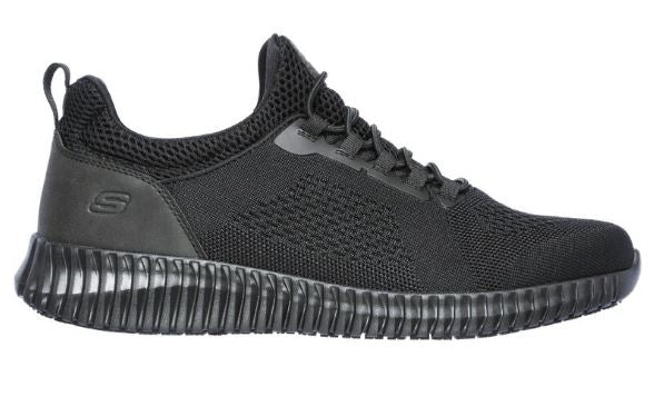 Le Bos Skechers Black Cessnock SR Work Relaxed Fit Mens Work Sneakers 77188
