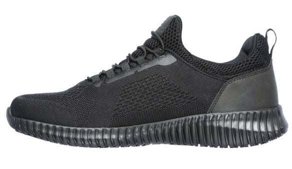 Le Bos Skechers Black Cessnock SR Work Relaxed Fit Mens Work Sneakers 77188