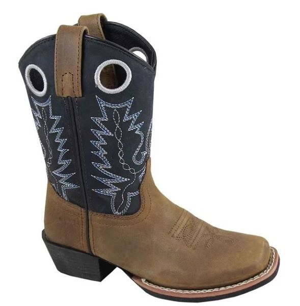 le bos Smoky Mountain Oil Distressed Brown and Black Mesa Children's Boots 3243C