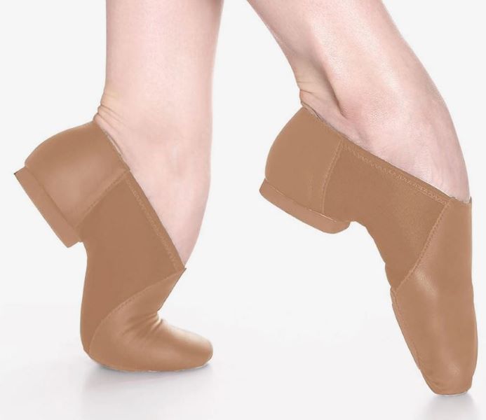 le bos So Danca Caramel Child Slip On Split Sole Leather Jazz Shoe JZ45C