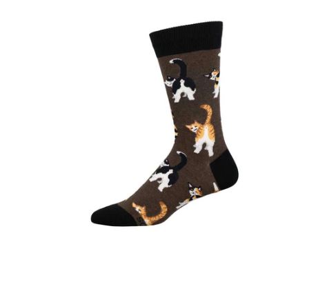 le bos SockSmith Brown Cat Butts Men's Socks MNC3366