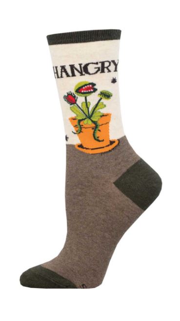 le bos Socksmith Ivory Heather Hangry Women's Crew Socks WNC3085-HIV