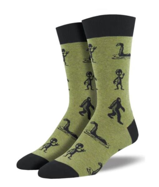 le bos SockSmith Olive Mens I'm A Believer Socks MNC940-HOV