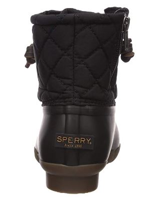Le Bos Sperry Black Matte Children Salwater Water Resistant Boots STK161233