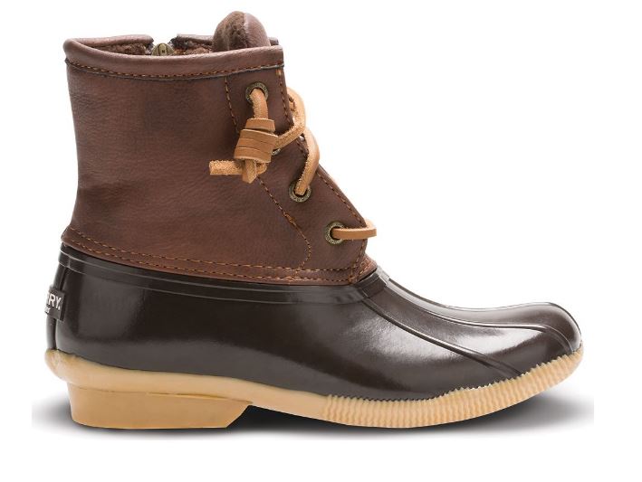 Le Bos Sperry Brown Big Kids Saltwater Duck Boots YG55362