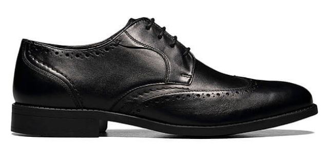 Le Bos Stacy Adams Black Barlow Wingtip Oxford Mens Dress Shoes 20197-001