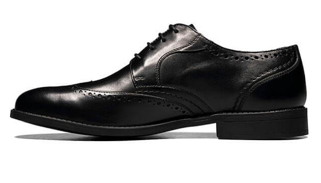 Le Bos Stacy Adams Black Barlow Wingtip Oxford Mens Dress Shoes 20197-001