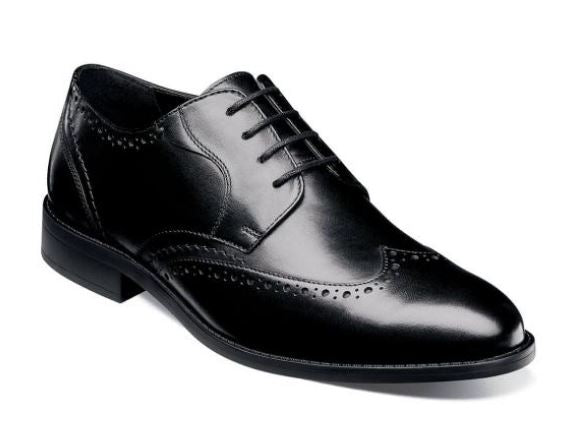 le bos Stacy Adams Black Barlow Wingtip Oxford Mens Dress Shoes 20197-001