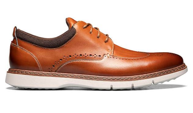 Le Bos Stacy Adams Cognac Synergy Wingtip Mens Oxford Shoes 25418-221