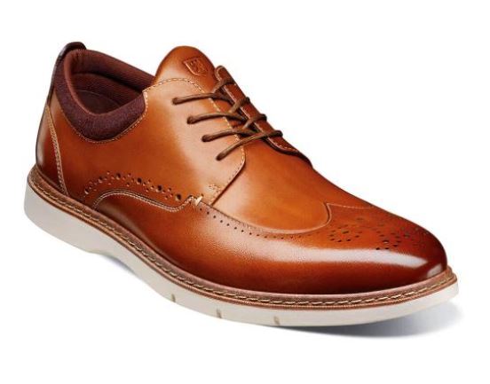 le bos Stacy Adams Cognac Synergy Wingtip Mens Oxford Shoes 25418-221