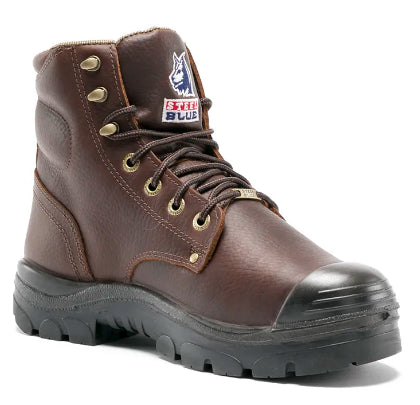 le bos Steel Blue Argyle Met Bump Cap Steel Toe Lace Up Work Boot 832912