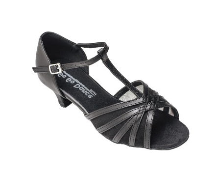 le bos Stephanie Dance Shoes Black Womens Ballroom Leather Dance Shoe GO7032