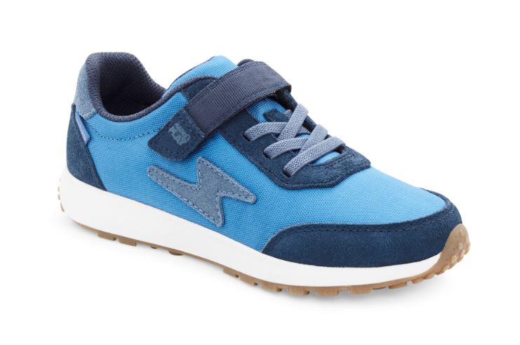 le bos Stride Rite Blue/Navy Boys Zips Jogger Made2Play Youth Washable Sneakers CB029401