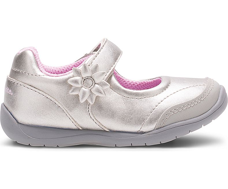 Le Bos Stride Rite Marien Mary Jane Silver Toddler BG55250AC