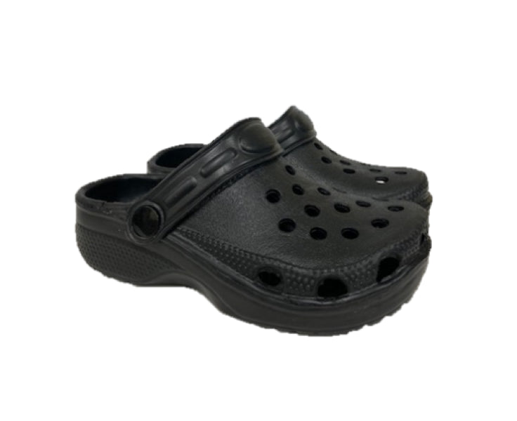 le bos Surf7 Black Classic Clog Childrens Shoes FF282B-BLK
