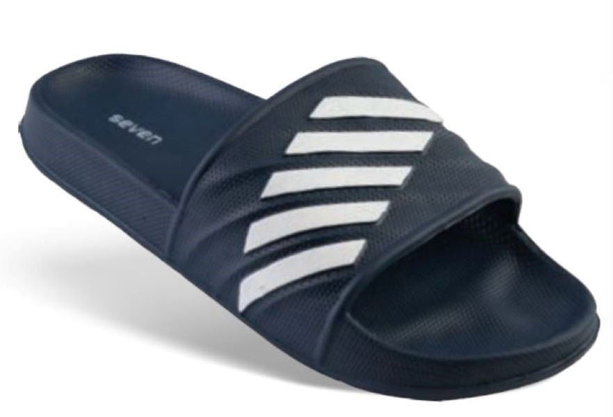 le bos Surf7 Navy and White Childrens Slides FF222JR-NVYWHT