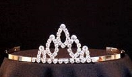 le bos T-227 Silver Color Three Diamond Shaped Tiara