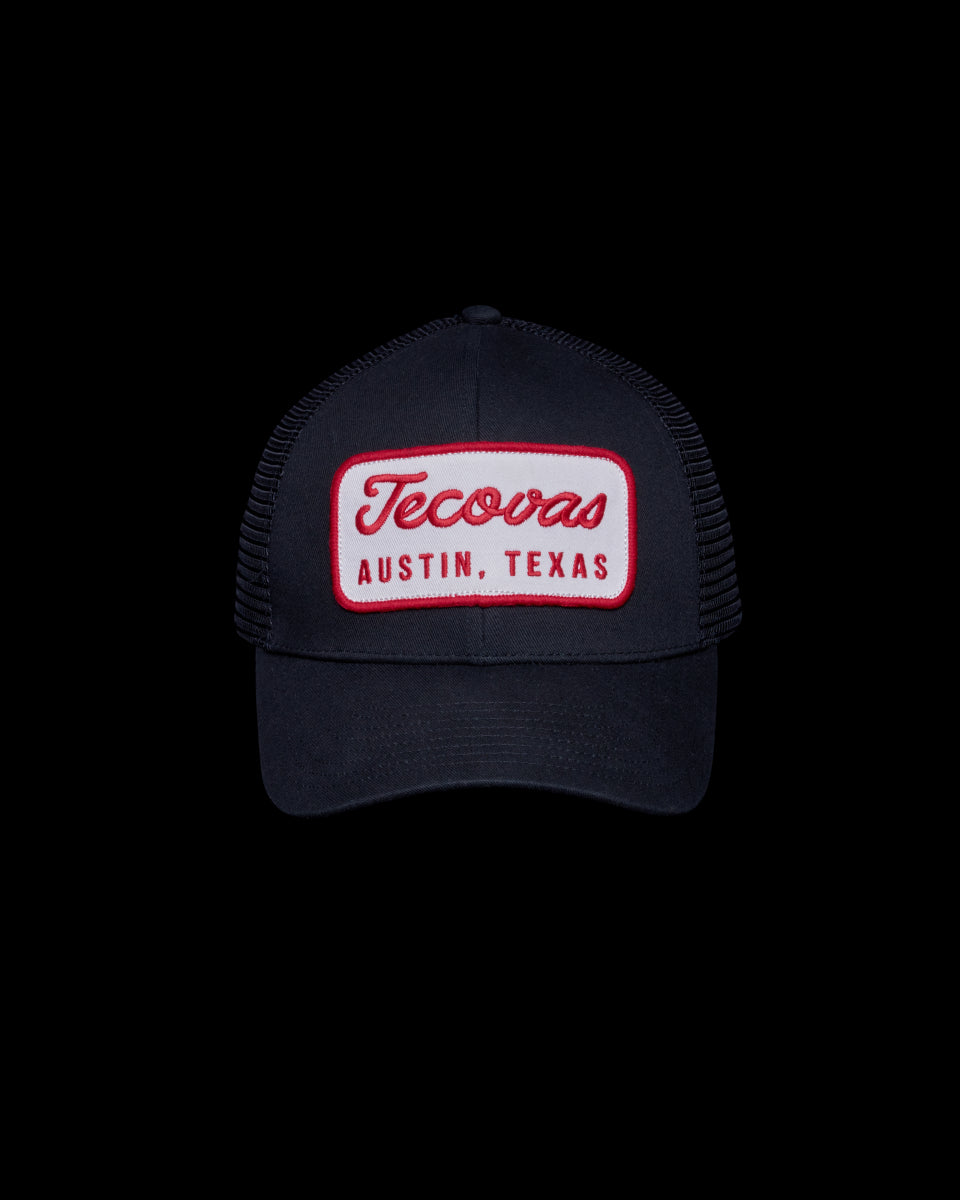 le bos Tecovas Black Mechanic Mid Profile Trucker Hat 30375