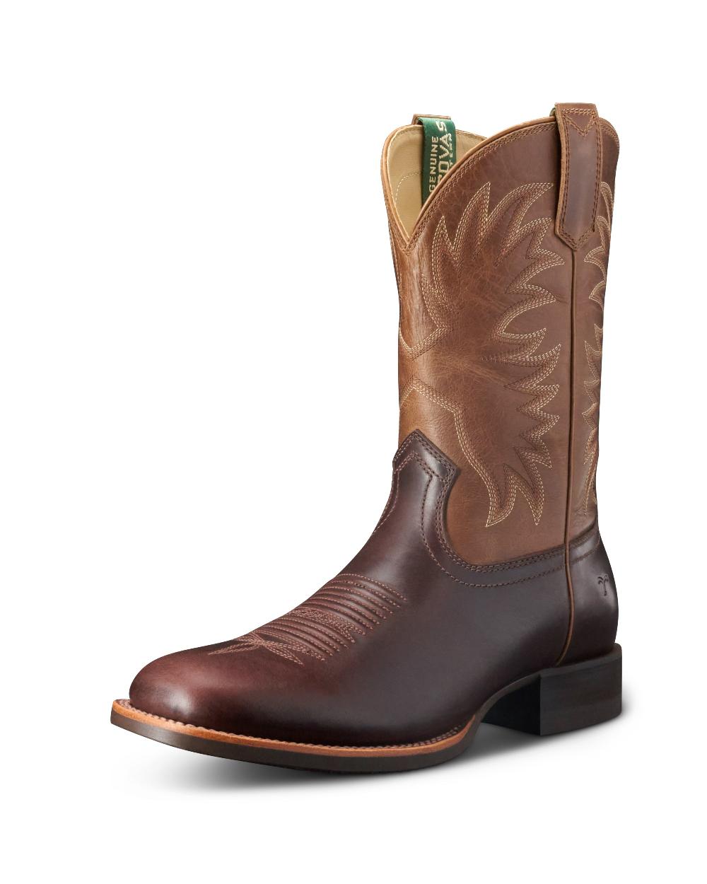 Le Bos Tecovas Chocolate/Sawdust Dusty Men's 11 Inch Square Toe Cowhide Cowboy Boots M10089DBS