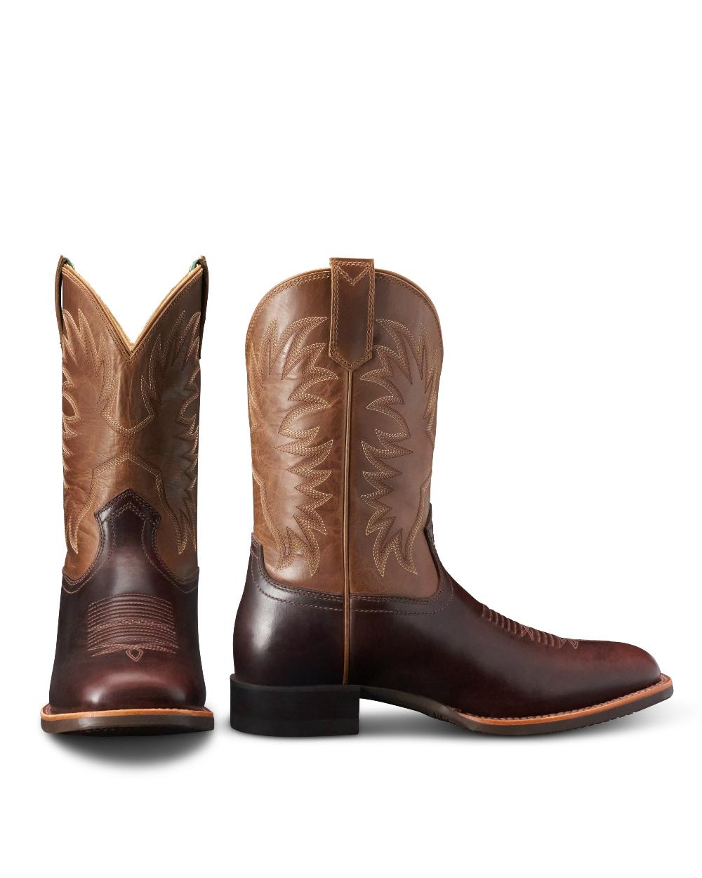le bos Tecovas Chocolate/Sawdust Dusty Men's 11 inch Square Toe Cowhide Cowboy Boots M10089DBS