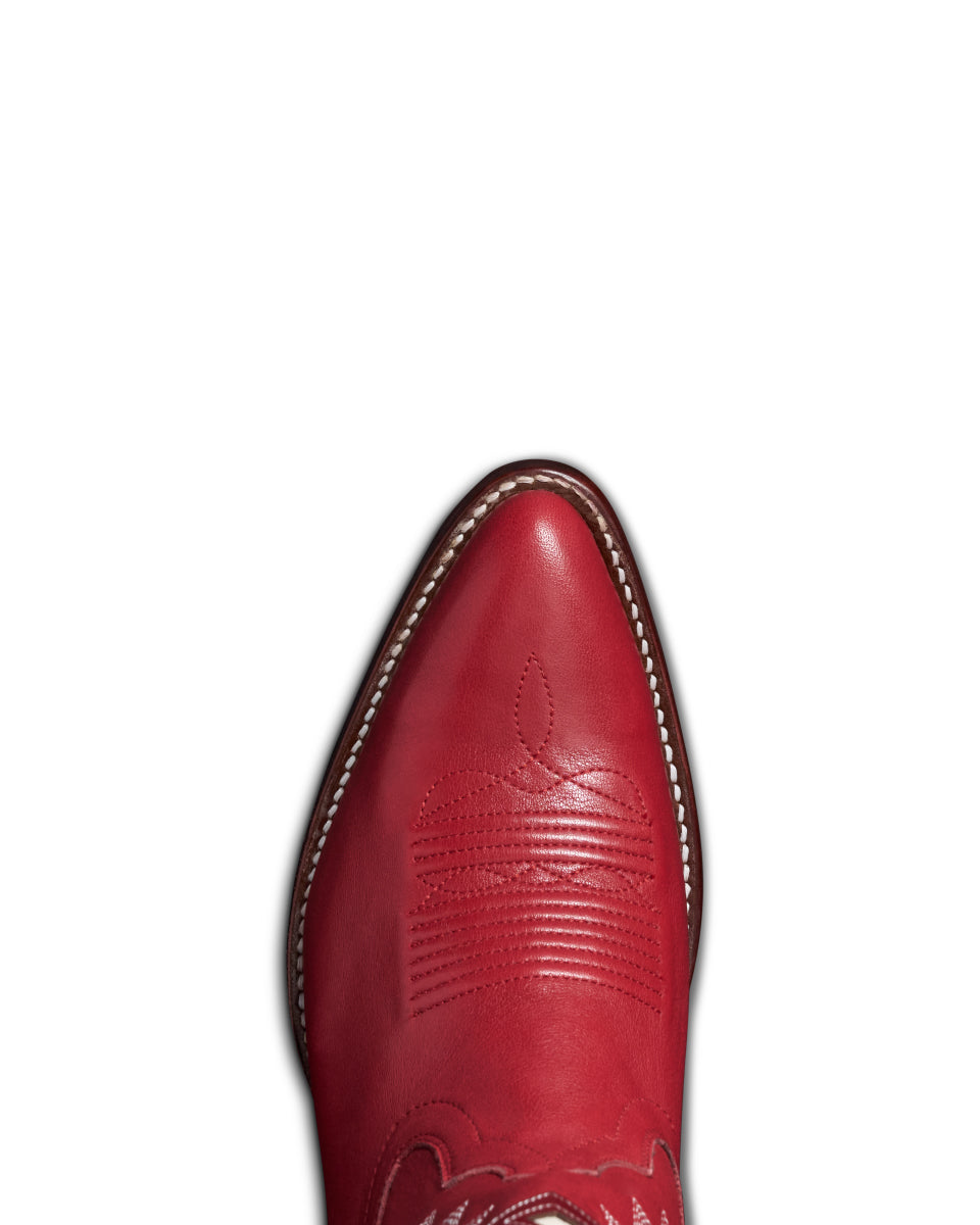 Le Bos Tecovas Crimson Jolene Women's Cowhide Western Cowgirl Boots JOLENE-CRIMSON