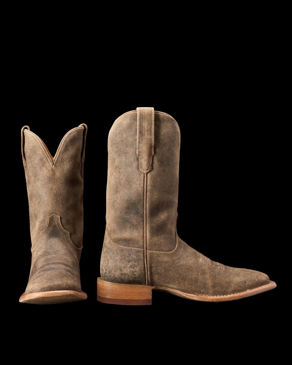 le bos Tecovas Gravel The Doc Men's Suede Cowboy Boots THE DOC GRAVEL