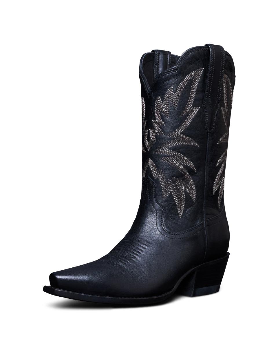 Le Bos Tecovas Midnight Sadie Women's 11 Inch Snip Toe Cowgirl Boots SADIE-MIDNIGHT