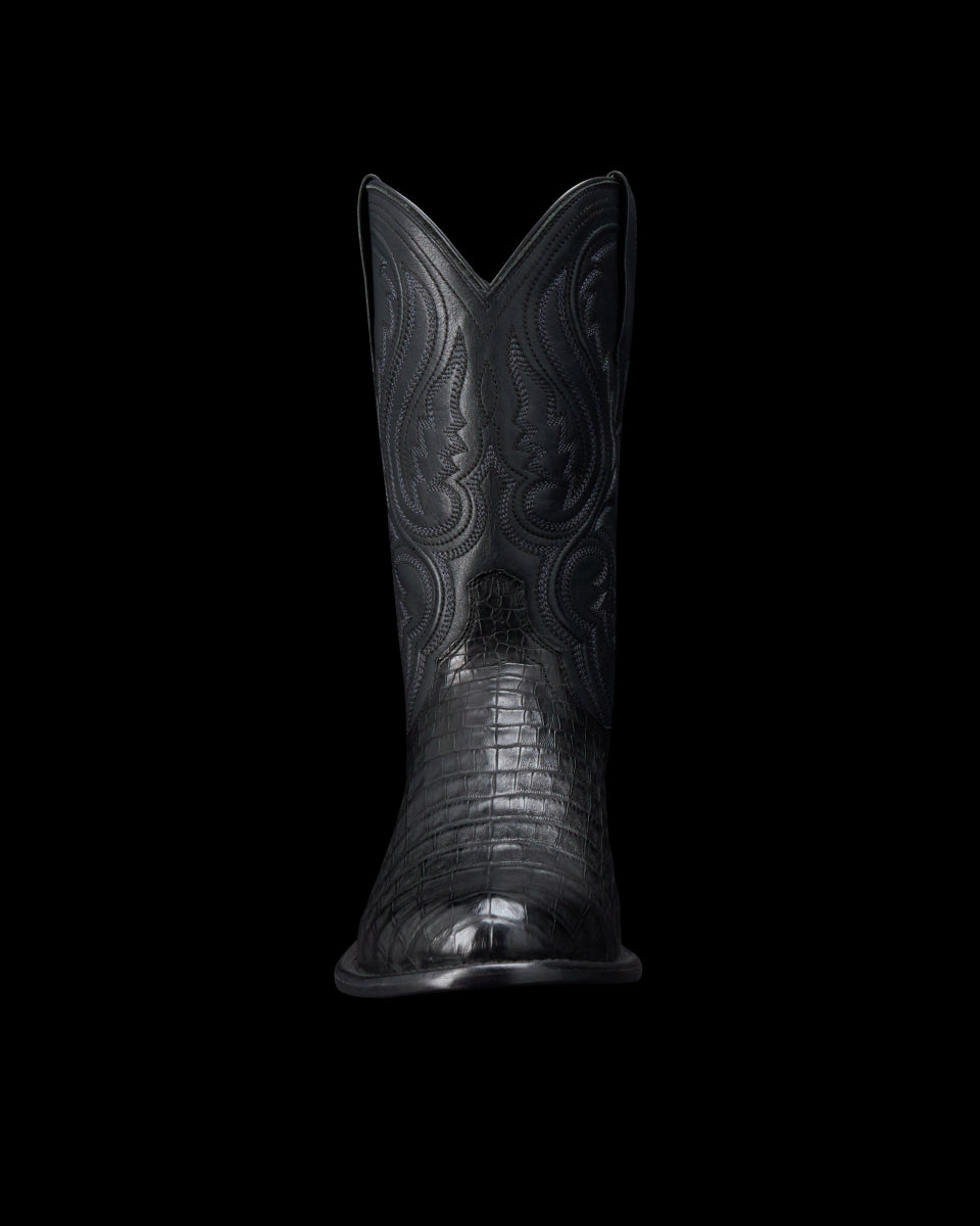 Le Bos Tecovas Midnight The Dillon Men's Caiman Cowboy Boots DILLON MID CAIM