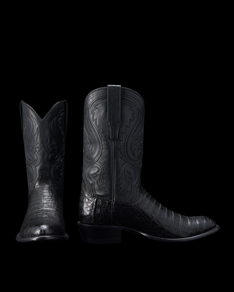 le bos Tecovas Midnight The Dillon Men's Caiman Cowboy Boots DILLON MID CAIM