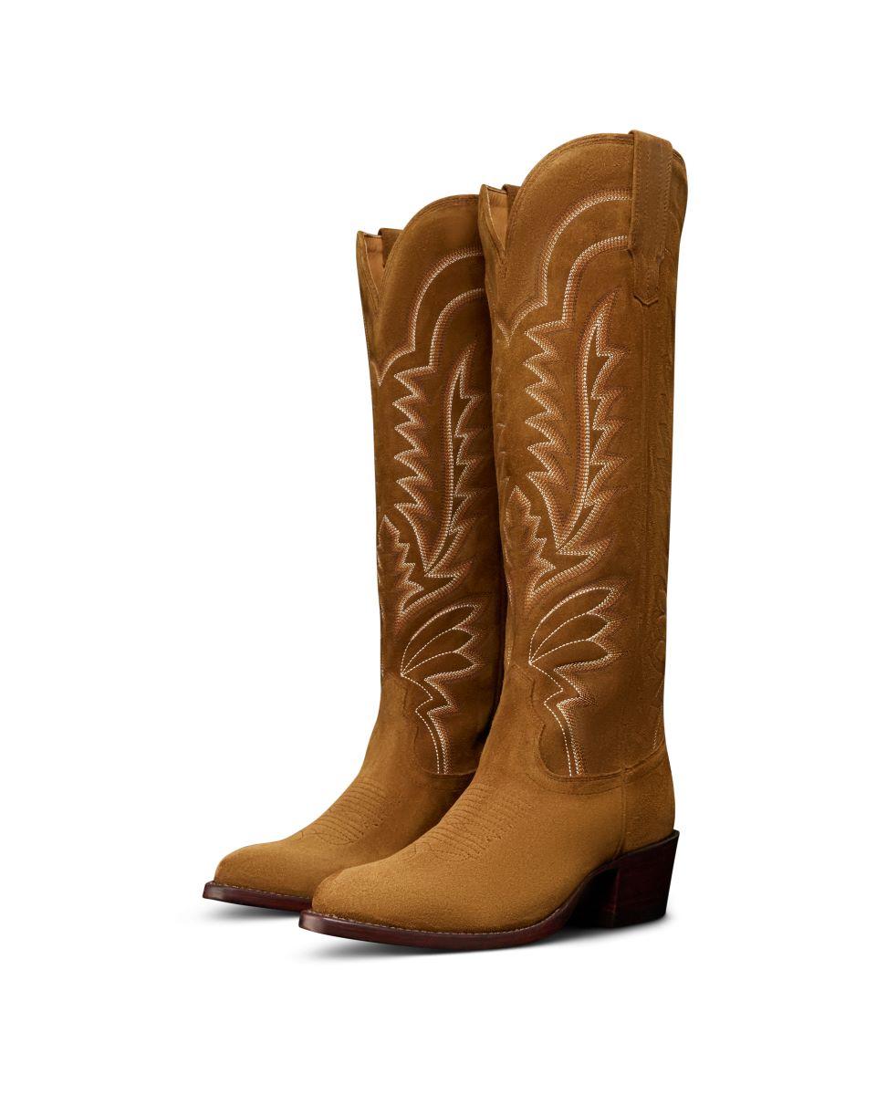 Le Bos Tecovas Sienna The Abby Women's 17 Inch Cowgirl Boots ABBY-SIENASUEDE