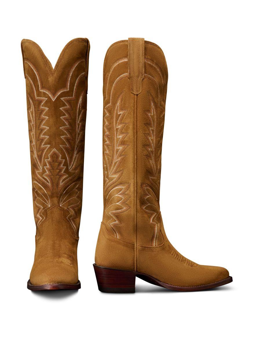 le bos Tecovas Sienna The Abby Women's 17 inch Cowgirl Boots ABBY-SIENASUEDE