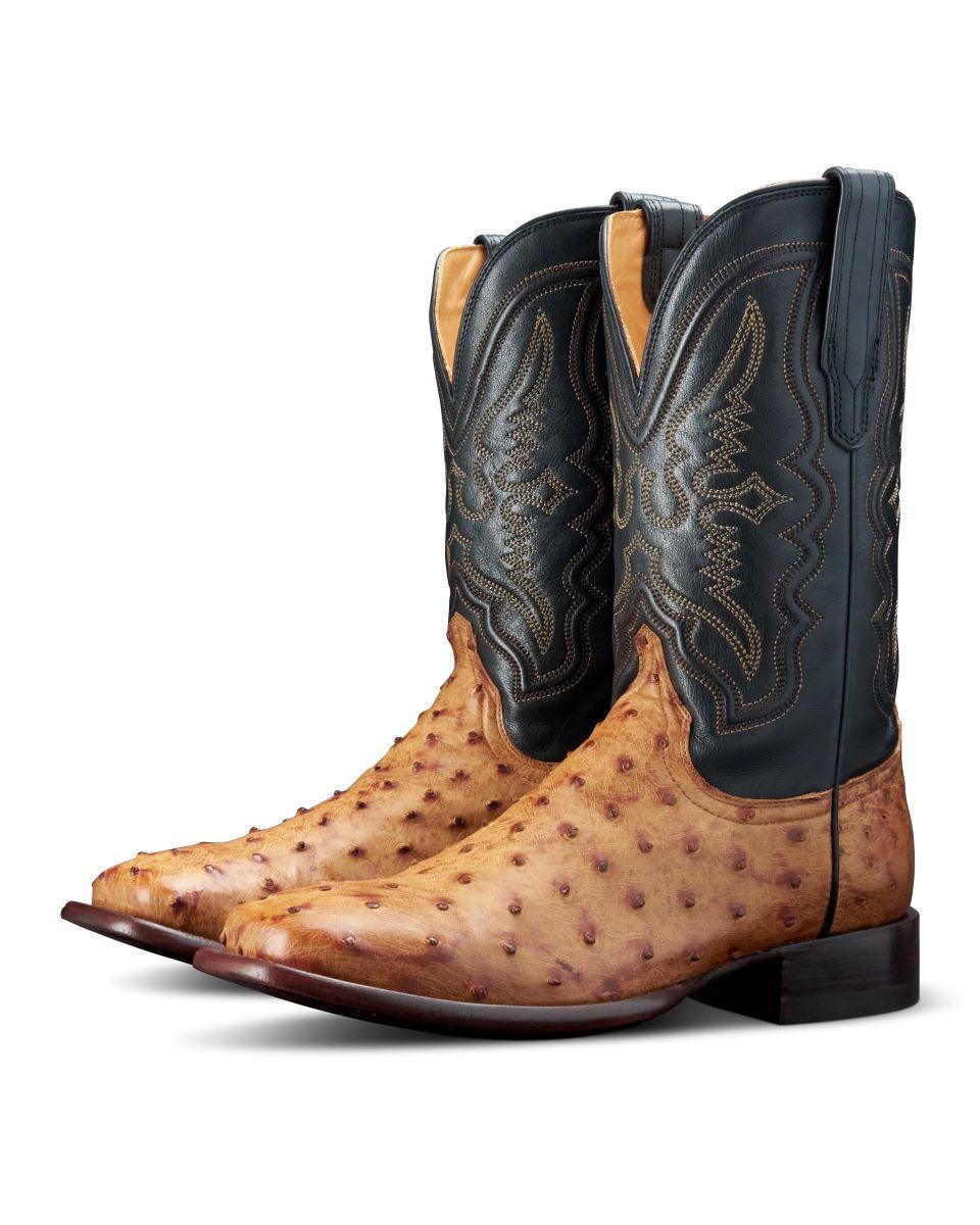 Le Bos Tecovas Sunset/Midnight Emmitt Men's Ostrich Cowboy Boots EMMITT SUNSET