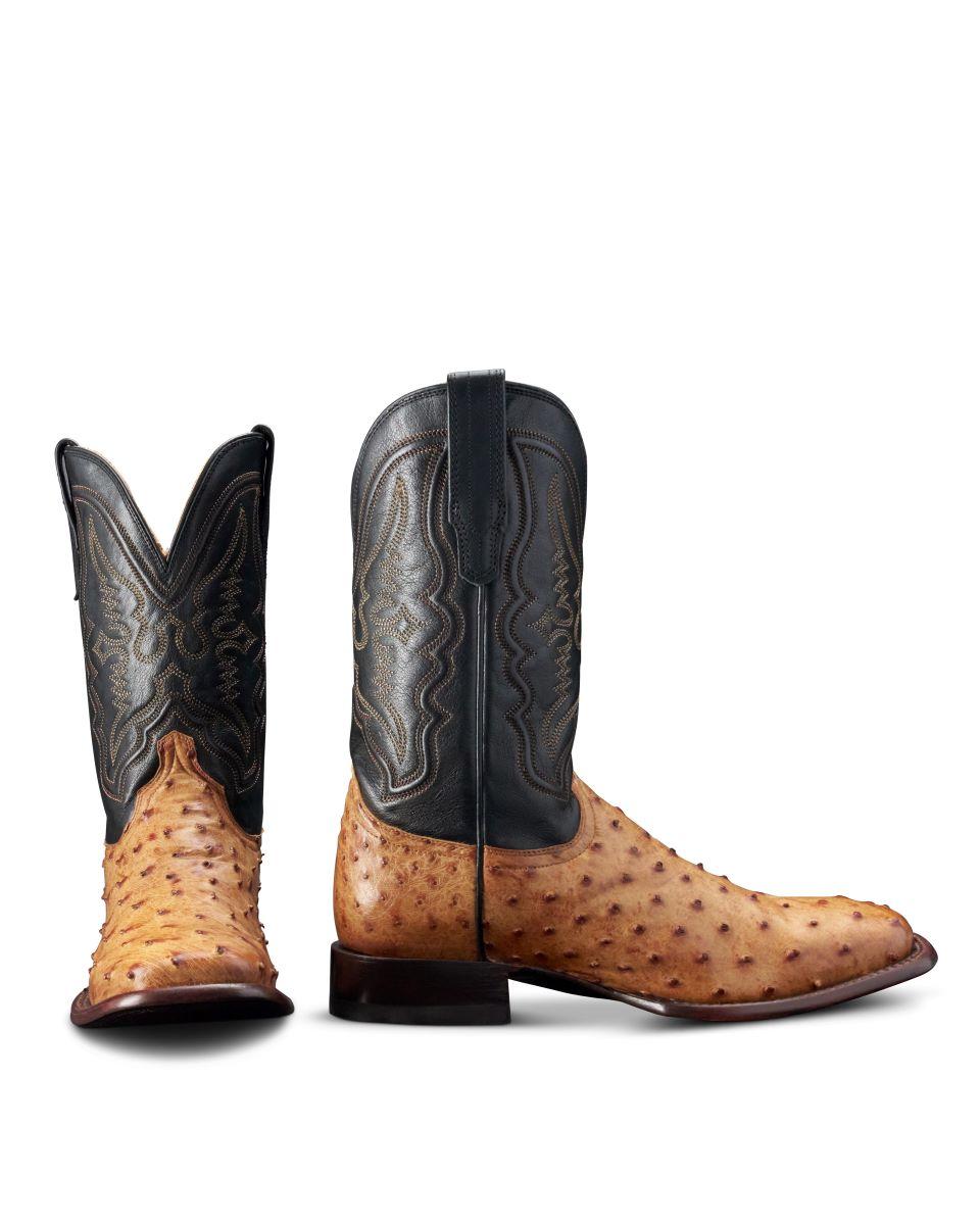 le bos Tecovas Sunset/Midnight Emmitt Men's Ostrich Cowboy Boots EMMITT SUNSET