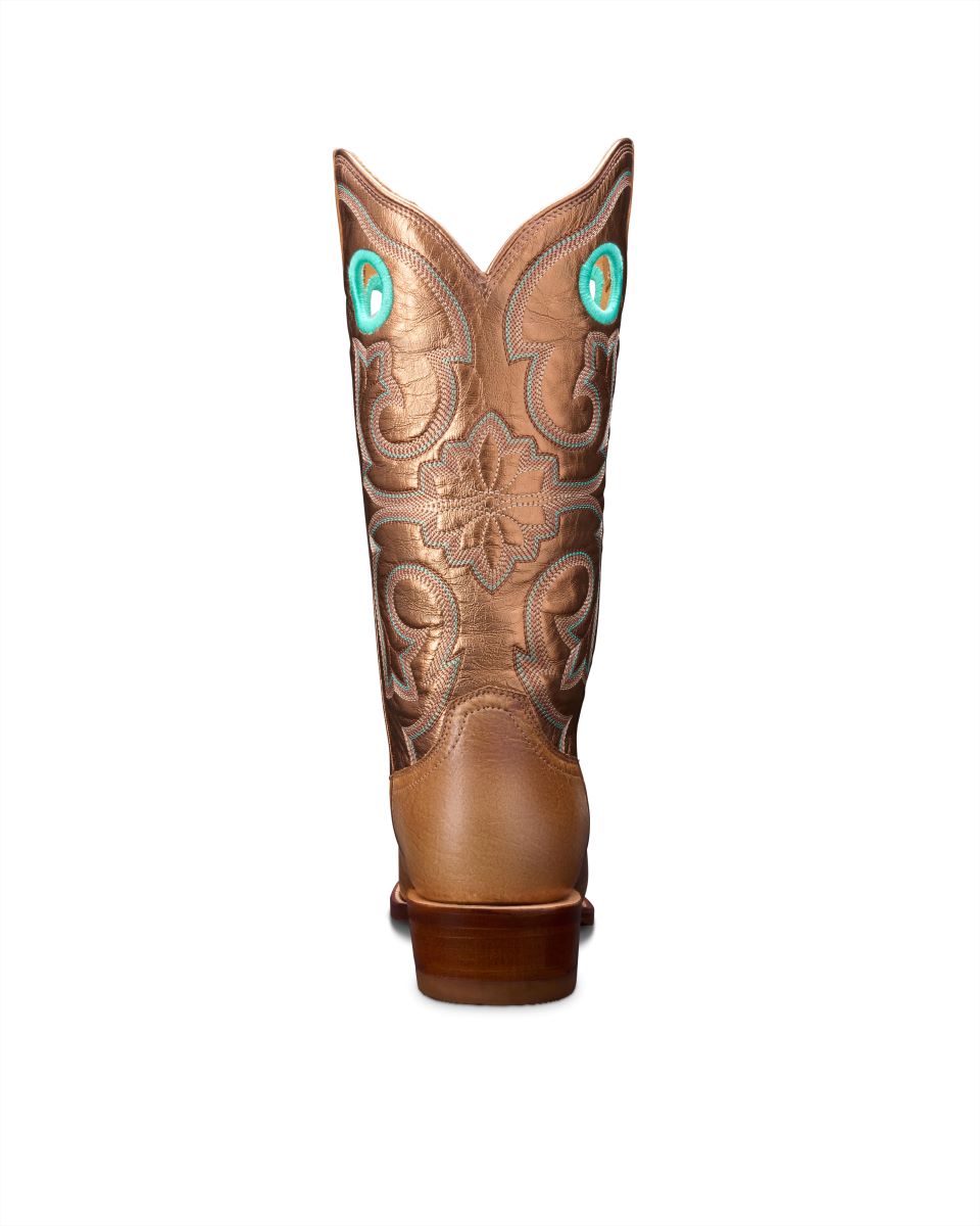 Le Bos Tecovas Tan/Copper The Marion Women's Bison 13 Inch Cutter Toe Horseman Boots MARION-TAN