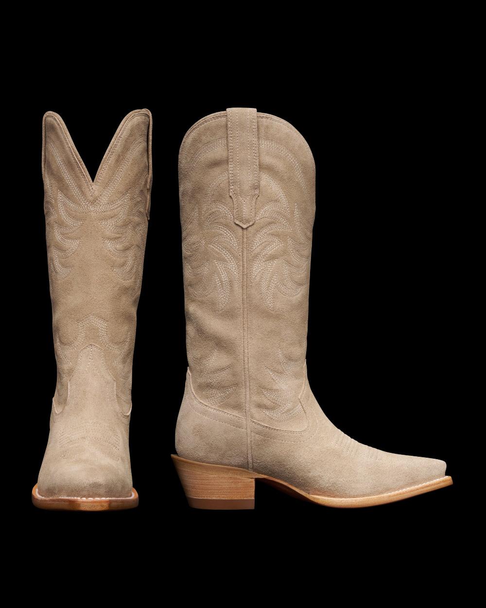 le bos Tecovas The Annie Fawn Suede Women's Western Boots 20007