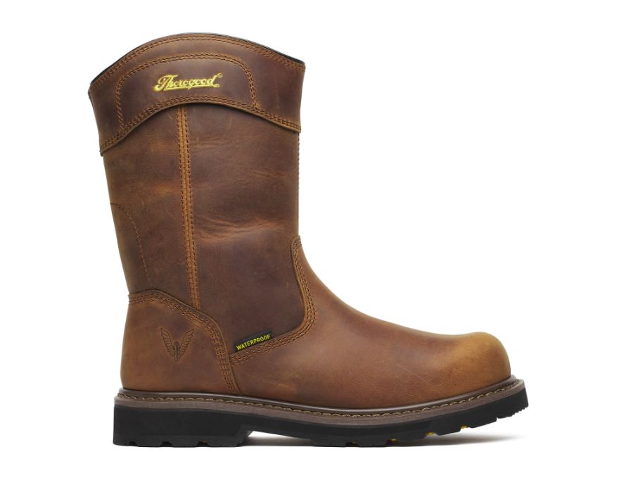 Le Bos Thorogood Crazy Horse Men's 11 Inch Jobsite Series Composite Toe Waterproof Work Boots 804-4343