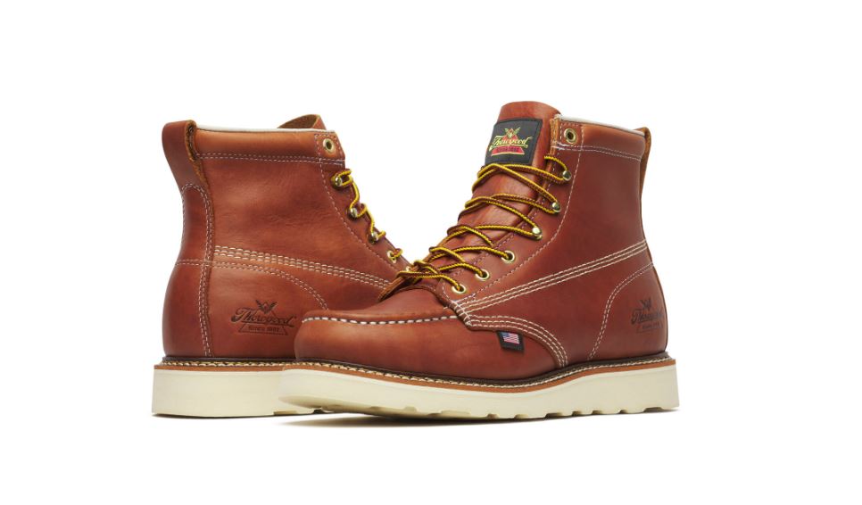 Le Bos Thorogood Tobacco Moc Toe American Heritage Men's 6 Inch Maxwear Wedge Soft Toe Work Boots 8144200