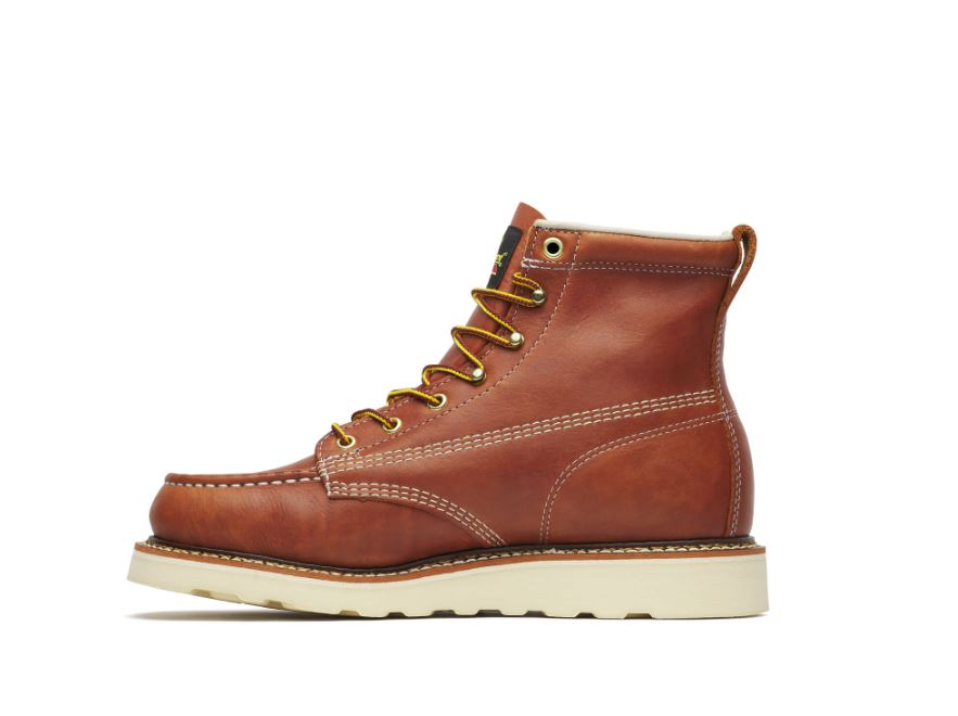 Le Bos Thorogood Tobacco Moc Toe American Heritage Men's 6 Inch Maxwear Wedge Soft Toe Work Boots 8144200