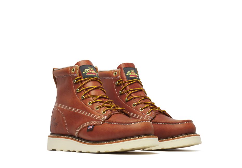 le bos Thorogood Tobacco Moc Toe American Heritage Men's 6 inch Maxwear Wedge Soft Toe Work Boots 8144200