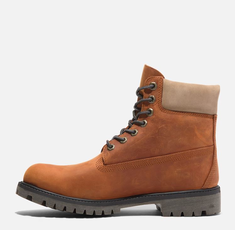 Le Bos Timberland Medium Orange Full Grain Premium 6 Inch Men's Lace Up WP Boots TB0A2P6WEJD