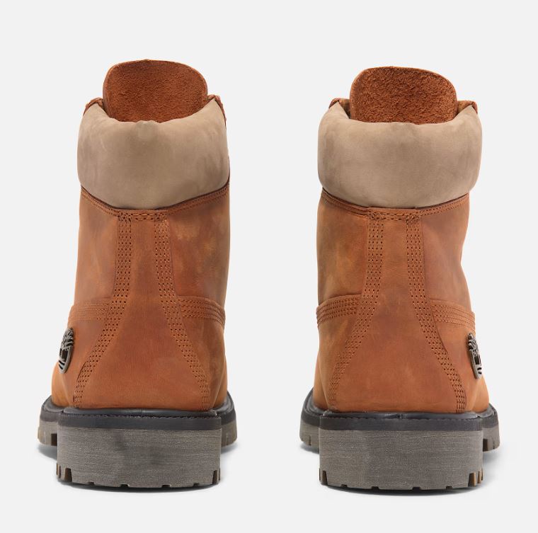 Le Bos Timberland Medium Orange Full Grain Premium 6 Inch Men's Lace Up WP Boots TB0A2P6WEJD