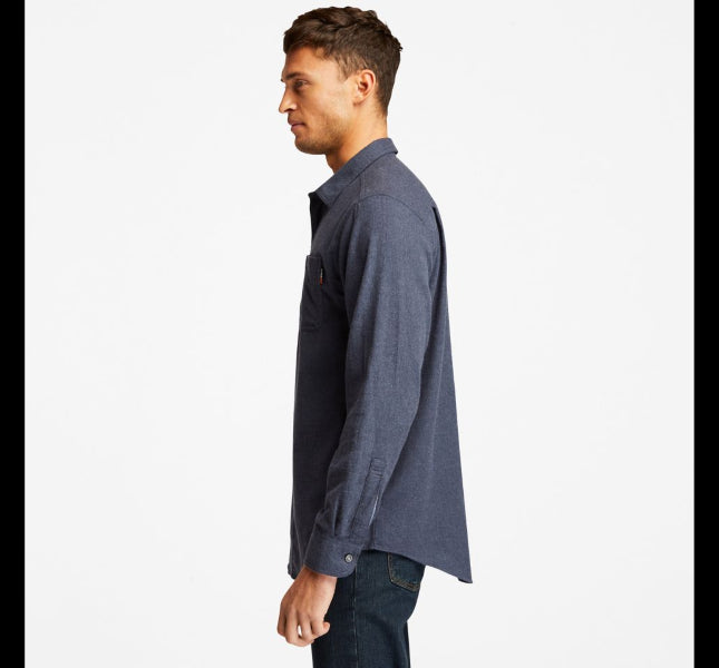 Le Bos Timberland Navy Heather Timberland Pro Woodfort Midwight Flannel Work Shirt TB0A1V49440