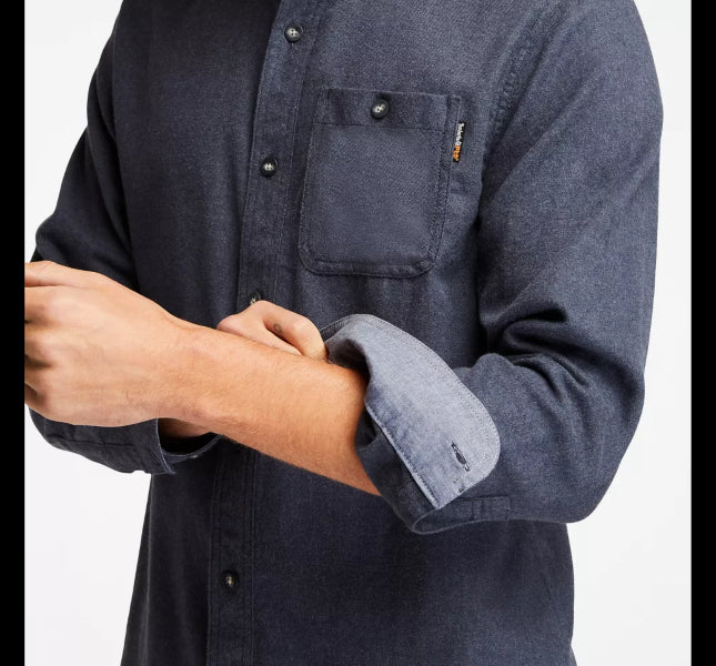 Le Bos Timberland Navy Heather Timberland Pro Woodfort Midwight Flannel Work Shirt TB0A1V49440