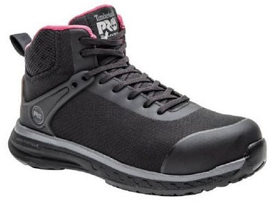 le bos Timberland Pro Black/Pink Womens Drivetrain SD Mid Athletic Work Boots A1Z4P