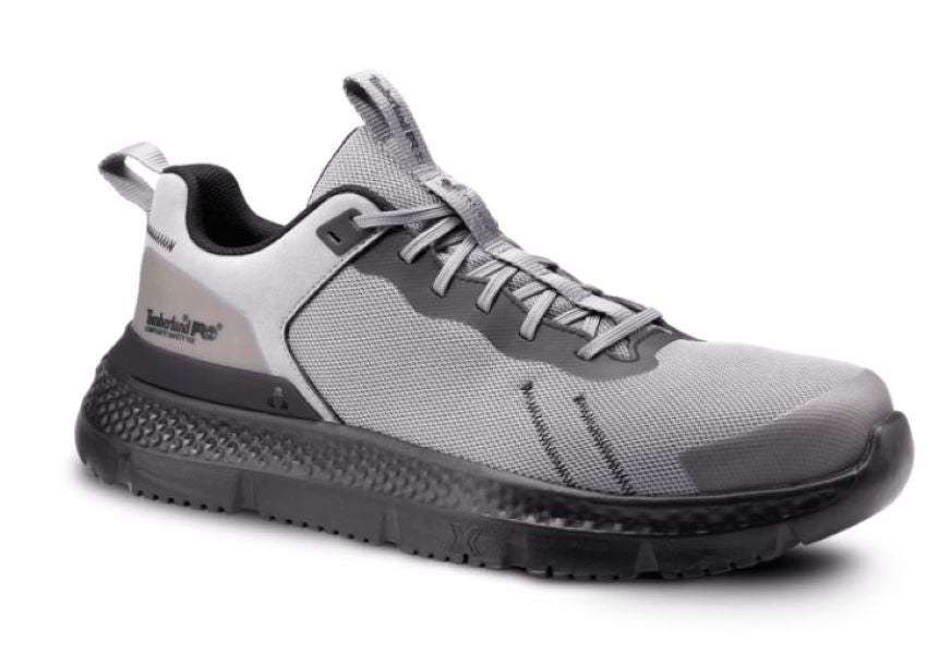 le bos Timberland Pro Grey/Black Setra Comp-Toe Men's Athletic Work Sneakers A5PKE